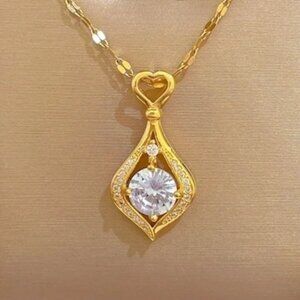Stainless steel gold plated necklace
